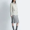 Tie-Belt Crêpe Shirt