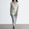 Tie-Belt Crêpe Shirt