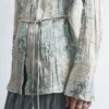 Tie-Belt Crêpe Shirt