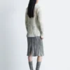 Tie-Belt Crêpe Shirt
