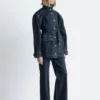 Tie-Belt Denim Jacket