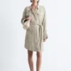 Tie-Belt Mini Shirt Dress