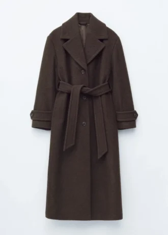 Tie-Belt Wool Coat