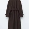 Tie-Belt Wool Coat