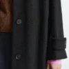 Tie-Belt Wool Coat