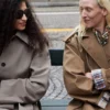 Tie-Belt Wool Trench Coat