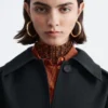 Tie-Belt Wool Trench Coat