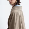 Tie-Belt Wool Trench Coat