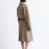 Tie-Belt Wool Trench Coat