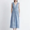 Tie-Detailed Midi Dress
