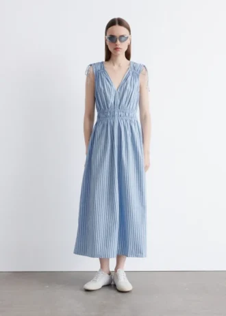 Tie-Detailed Midi Dress