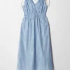 Tie-Detailed Midi Dress