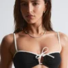 Tie-Front Bandeau Bikini Top