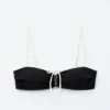 Tie-Front Bandeau Bikini Top