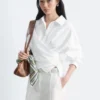 Tie-Waist Cotton Shirt
