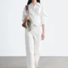 Tie-Waist Cotton Shirt