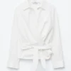 Tie-Waist Cotton Shirt