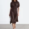 Tie-Waist Midi Dress