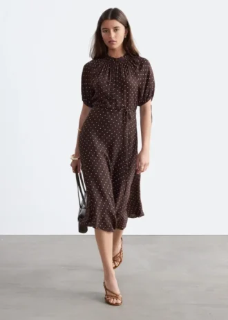 Tie-Waist Midi Dress