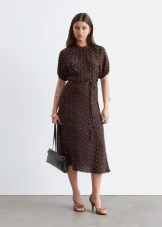 Tie-Waist Midi Dress