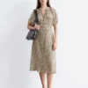 Tie-Waist Midi Dress