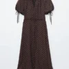 Tie-Waist Midi Dress
