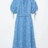 Tie-Waist Midi Dress