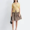 Tiered Knee-Length Skirt