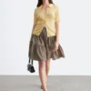 Tiered Knee-Length Skirt