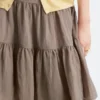 Tiered Knee-Length Skirt