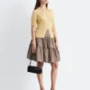 Tiered Knee-Length Skirt