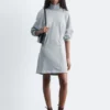 Turtleneck Jersey Mini Dress