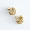 Two-Part Rhinestone Hoop Earrings