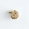 Two-Part Rhinestone Hoop Earrings