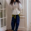 Fitted-Waist Cotton Shirt