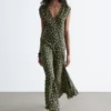 V-Neck Silk Maxi Dress
