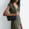 V-Neck Silk Maxi Dress