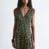 V-Neck Silk Maxi Dress