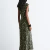 V-Neck Silk Maxi Dress