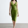 V-Neck Slip Midi Dress