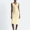 V-Neck Slip Midi Dress