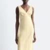V-Neck Slip Midi Dress