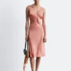 V-Neck Slip Midi Dress