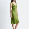 V-Neck Slip Midi Dress