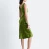 V-Neck Slip Midi Dress