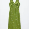 V-Neck Slip Midi Dress
