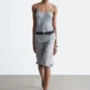 Viscose-Silk fJacquard Midi Skirt