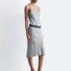 Viscose-Silk fJacquard Midi Skirt
