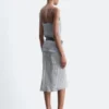 Viscose-Silk fJacquard Midi Skirt