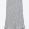 Viscose-Silk fJacquard Midi Skirt
